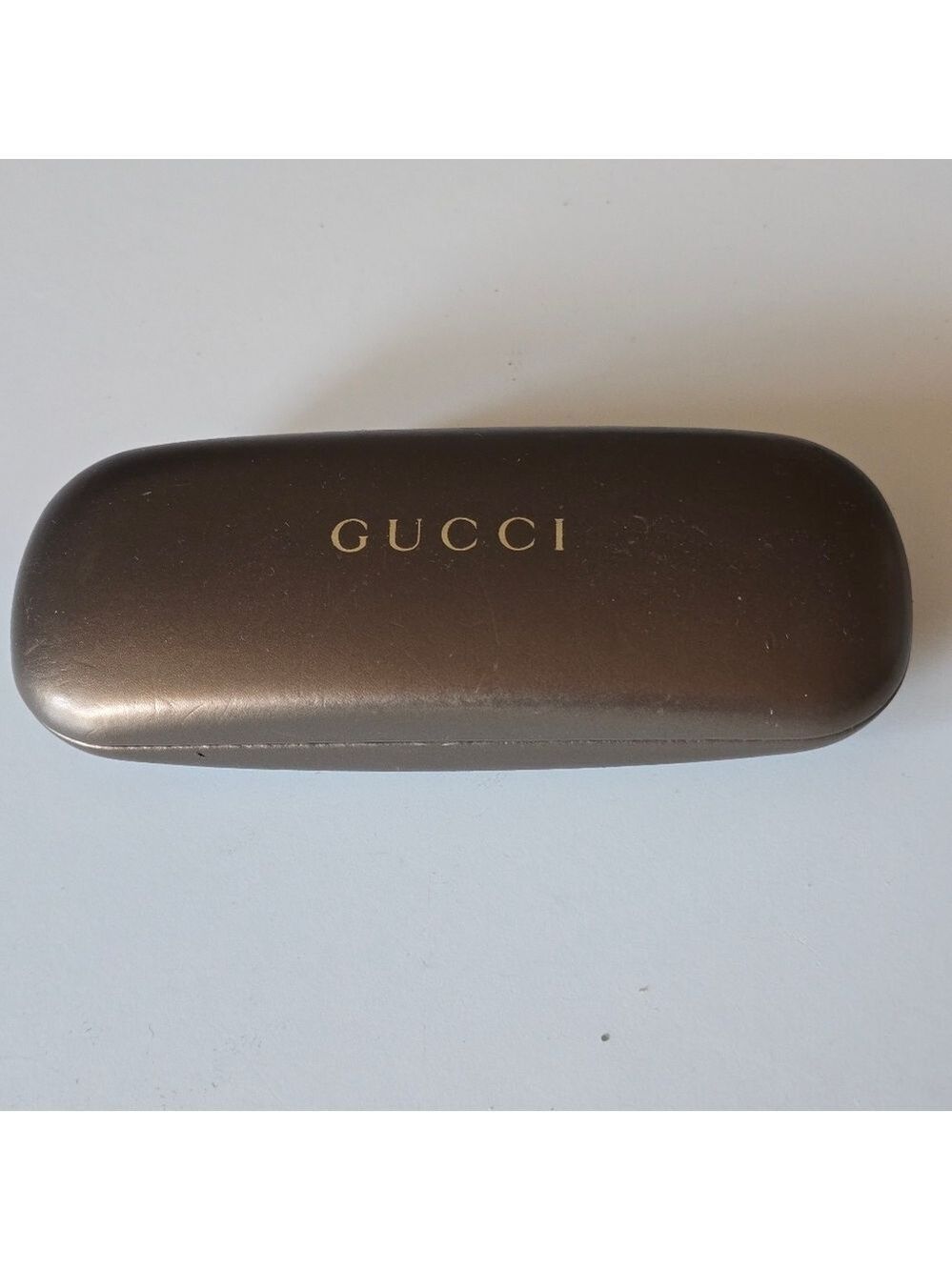 Vintage Gucci Metallic Brown Eyeglass Case